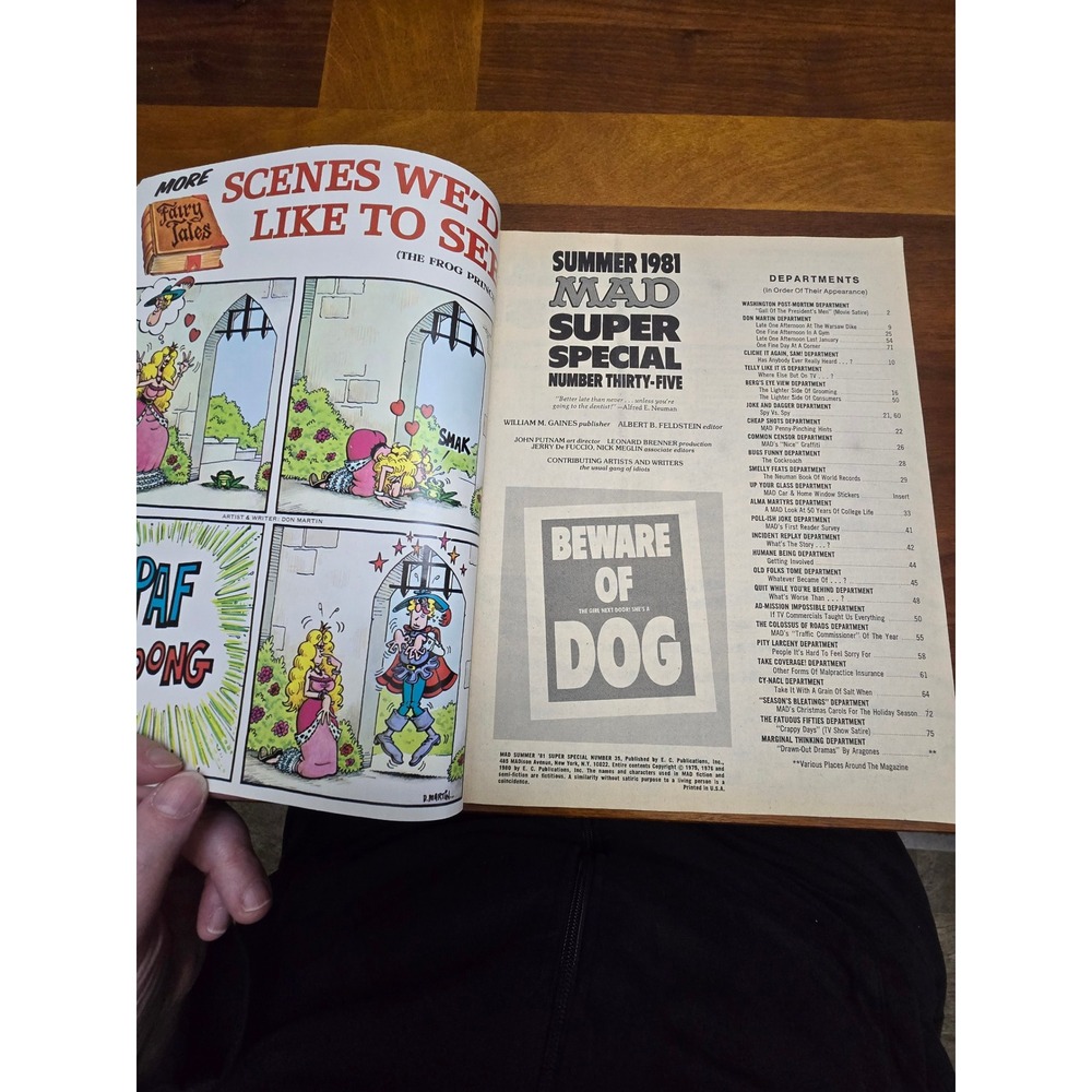 Vintage MAD Magazine Super Special Summer 1981 Official U S Govt. Car - Picture 4 of 4